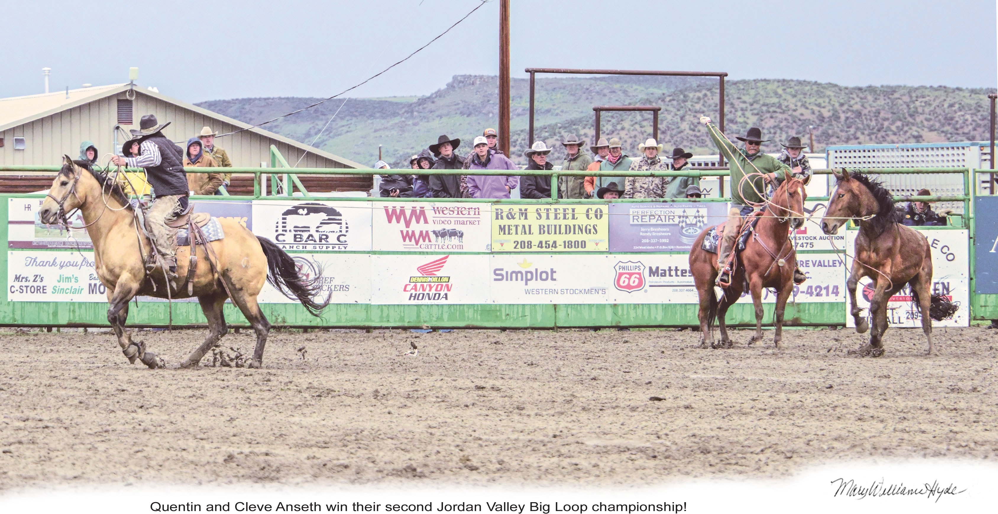 Back cover – Quentin and Cleve Anseth win their second Jordan Valley Big Loop championship, photo by Mary Williams Hyde