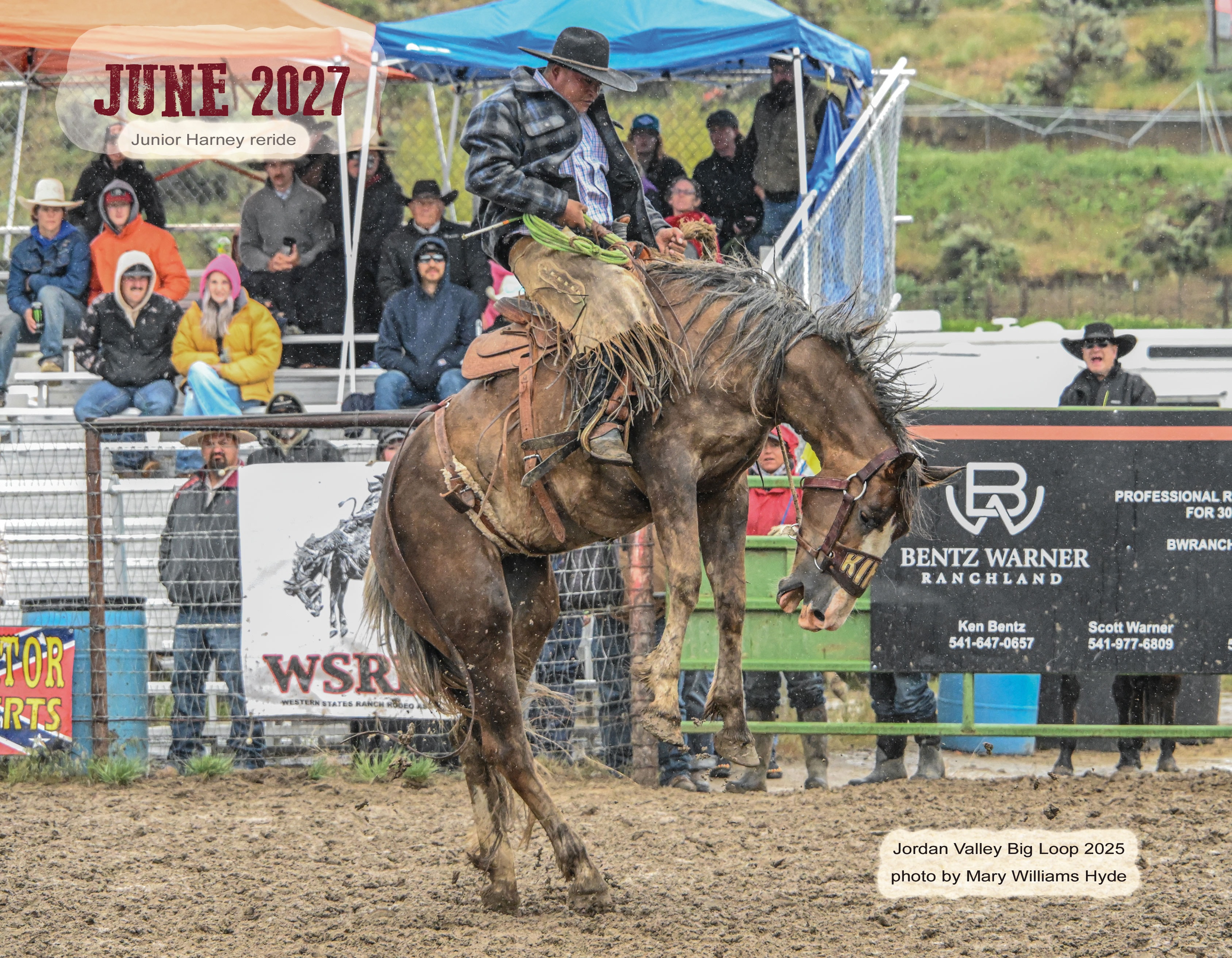 June 2027 – Junior Harney reride on bucking horse, Jordan Valley Big Loop 2025, photo by Mary Williams Hyde