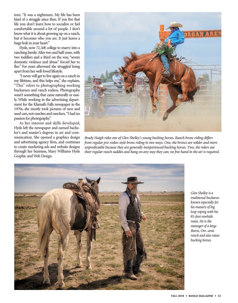 Range Magazine Fall 2018 — A Buckaroo Heart, page 33