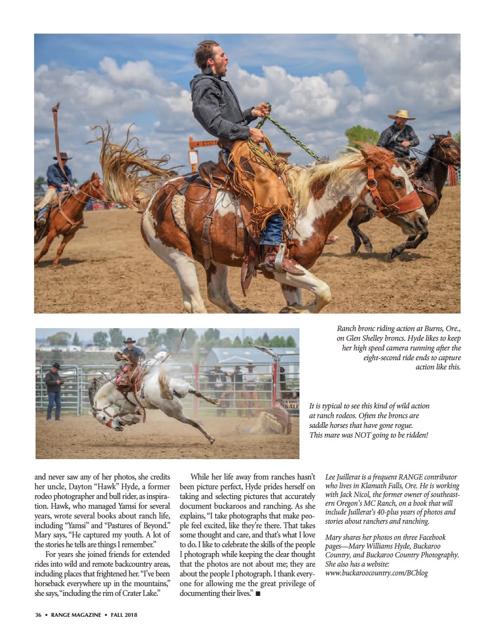 Range Magazine Fall 2018 — A Buckaroo Heart, page 36