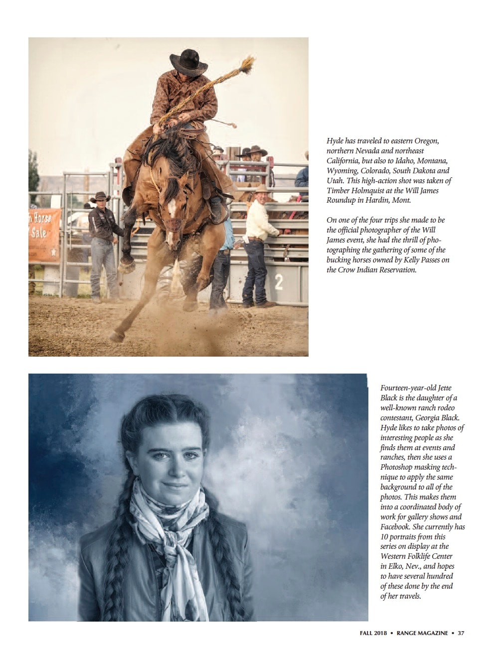 Range Magazine Fall 2018 — A Buckaroo Heart, page 37