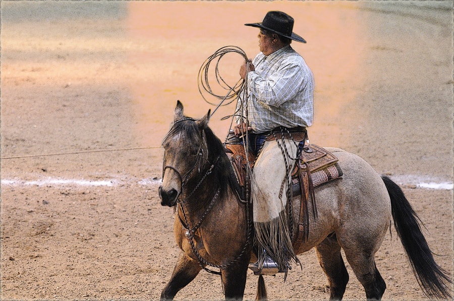 Ira Walker riding in the desert