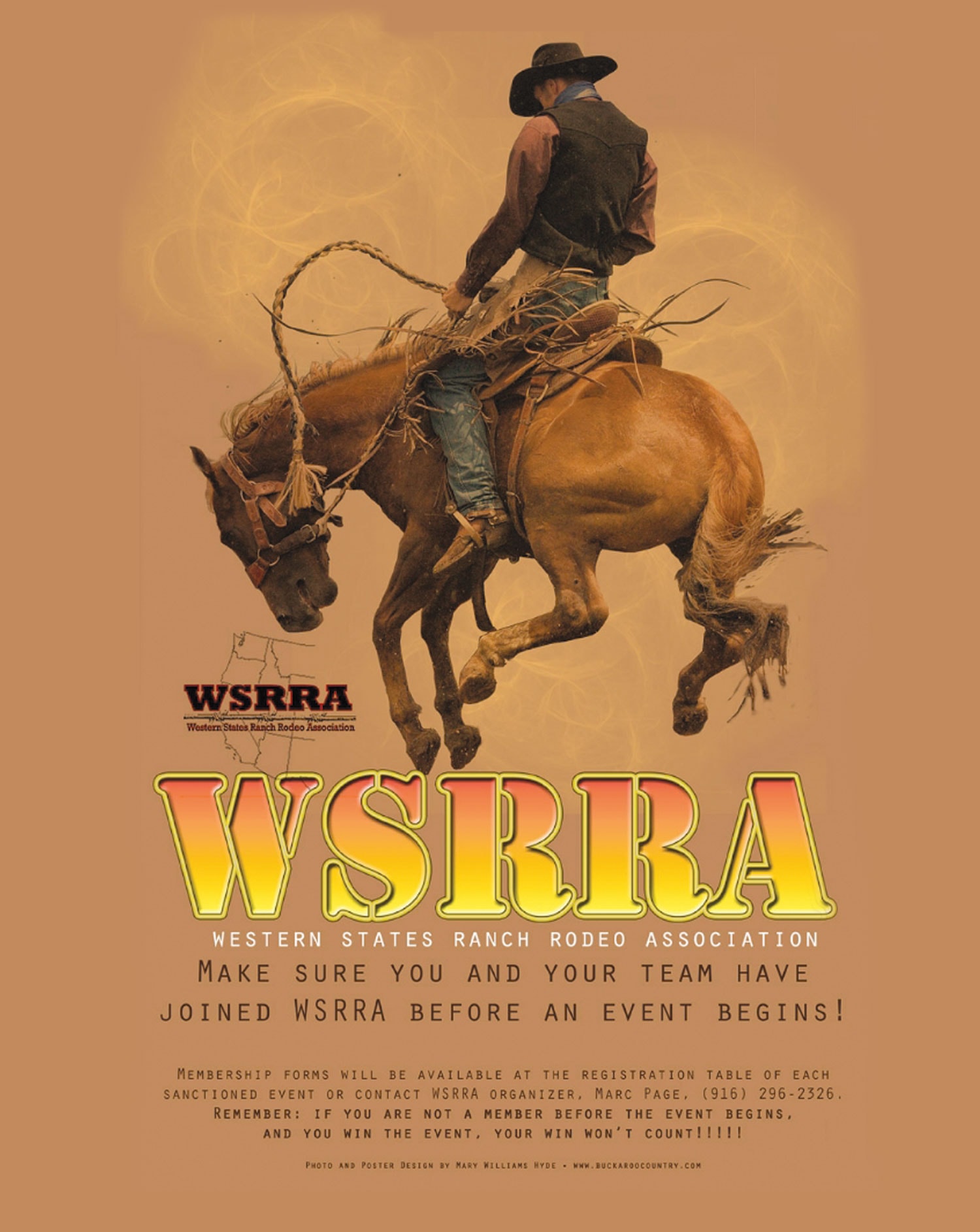 WSRRA Wilder Than The Rest 2013 National Finals buckaroo poster by Mary Williams Hyde