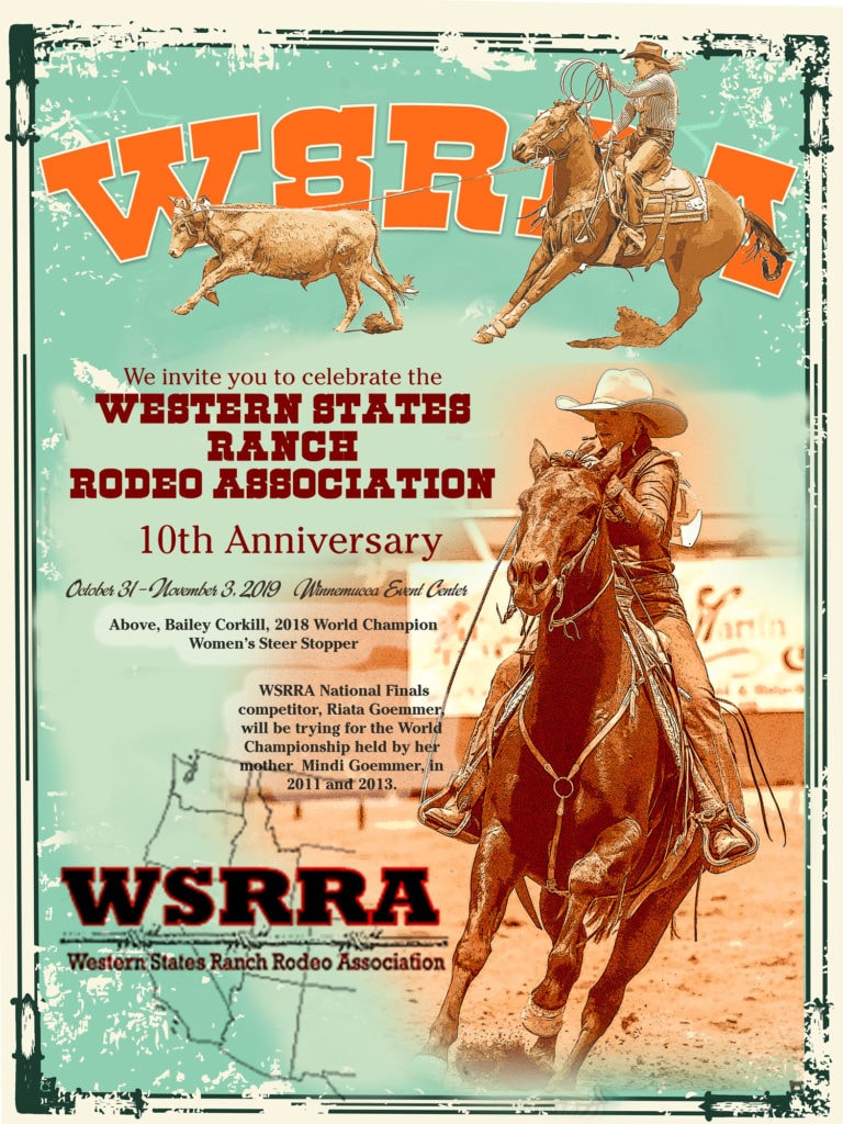 WSRRA 10th Anniversary poster - Bailey Corkill Womens Steer Stopper